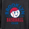 Women's - Instant Message - Brooklyn Baseball Club Lightweight French Terry Wide Neck Long Sleeve Graphic Shirt - 2 of 4