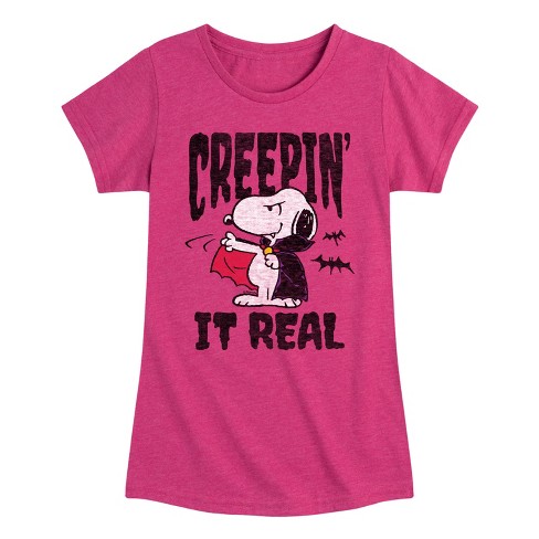 Girls' - Peanuts -  Fitted Short Sleeve Graphic T-Shirt - image 1 of 4