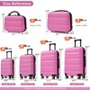 Lyngins 6-Piece Family Hardside Luggage Set – 12" +14" +16" +20" Carry on Luggage, 24" +28" Spinner Suitcases, ABS Lightweight Durable Build - 2 of 4