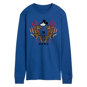 Men's - Disney - Mickey And Twin Tigers Long Sleeve Graphic T-Shirt - 1 of 4