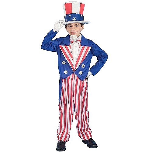 Halloween Kids' Uncle Sam Costume Medium (7-8), Men's