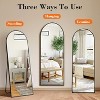 Beautyolove 64"x21" Arched Full Length Mirror Floor Mirrors,Black - 2 of 4