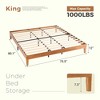 Kumasinova Minimalist Bed Frame with Slats,Solid Wooden Platform with 1000lbs Capacity,Noise-Free & Heavy Duty Design,No Box Spring Required,King - 3 of 4