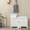 VYNXARIA White Shoe Storage Bench - Elegant, Safe, and Functional for Your Entryway - 3 of 4