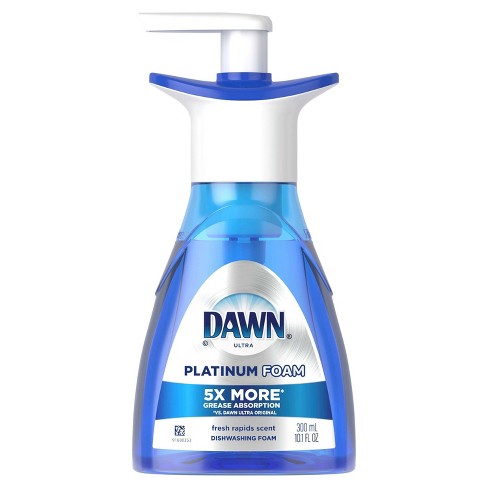 Dawn Platinum Dishwashing Foam Pump, Fresh Rapids Scent Soap - 10.1 fl oz - image 1 of 4