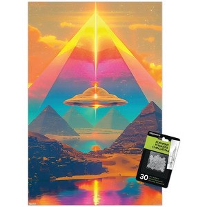 Trends International Ray Heere - UFO Pyramid 1 Unframed Wall Poster Prints - 1 of 4