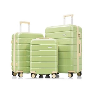 Summit Adventure 3-Piece Premium Abs Travel Luggage With Tsa Lock Suitcase Ensemble - 1 of 4