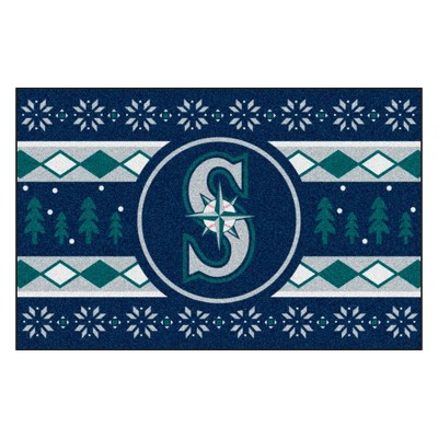 MLB Seattle Mariners 19"x30" Holiday Sweater Rug