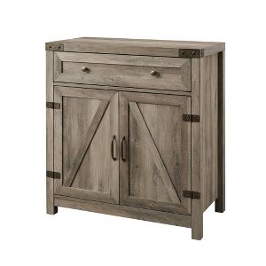 Clarabelle Rustic Farmhouse Barn Door Accent Cabinet Saracina Home Target