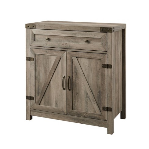 Farmhouse accent deals cabinet with drawers