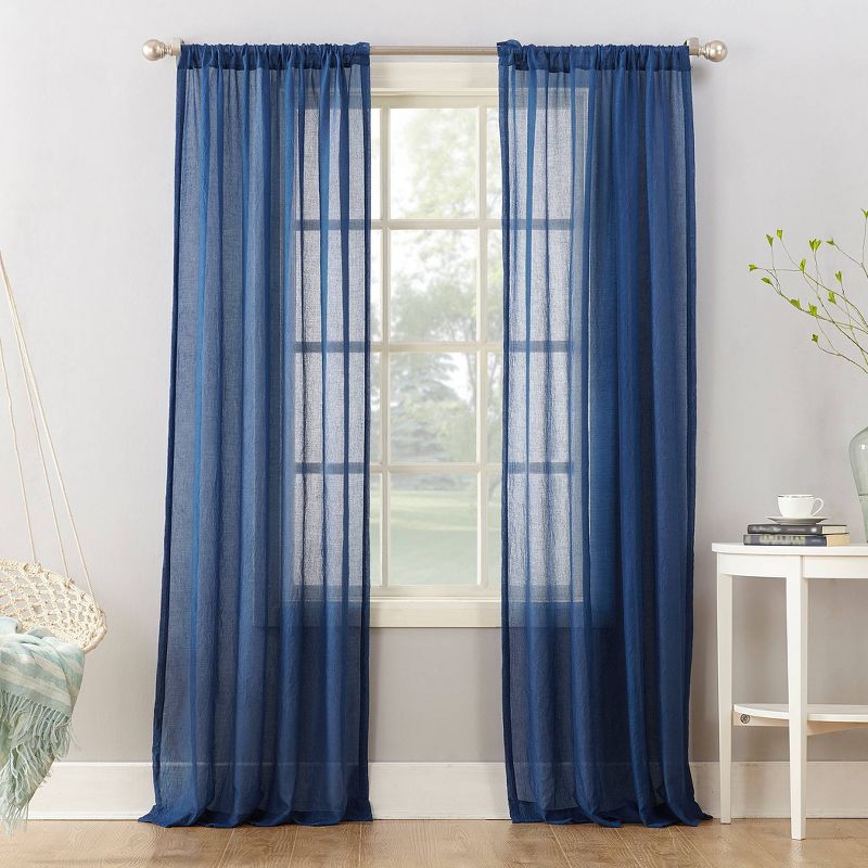 1pc Sheer Avril Crushed Textured Window Curtain Panel - No. 918, 6 of 14