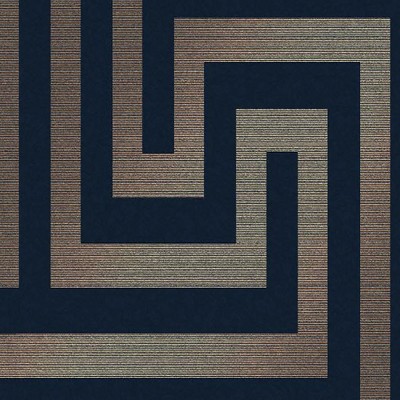 Metallic Greek Key Navy and Gold Removable Wallpaper