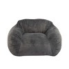 Faux Fur Bean Bag Chair with Shredded Foam,Soft Bean Bag Chair for Adults,Plush Fabric Bean Bag Chair for Living Room or Bedroom-Coolbibila - 3 of 4