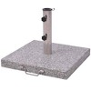 vidaXL Umbrella Stand Grey Polished granite and stainless steel 17.7 in - 2 of 4
