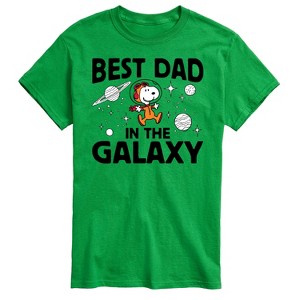 Men's - Peanuts - Best Dad In The Galaxy Snoopy Father's Day Gift Short Sleeve Graphic T-Shirt - 1 of 4