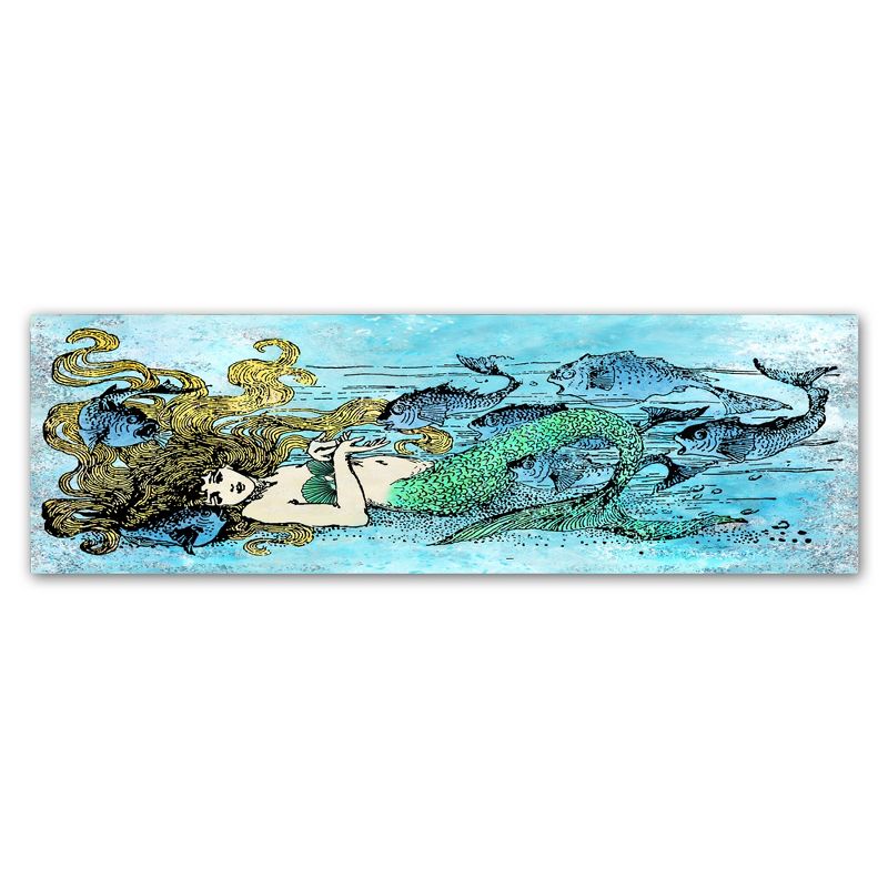 Trademark Fine Art -Jean Plout 'Mermaid Under The Sea 1' Canvas Art, 2 of 4