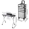 Byootique Folding Manicure Nail Table 4in1 Rolling Makeup Train Case - 4 of 4