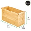 mDesign Bamboo Wooden Bathroom Storage Organizer Box with Handles - Natural - image 4 of 4