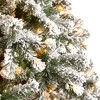 Nearly Natural 9-ft Flocked West Virginia Fir Christmas Tree with 650 Clear LED Lights and 1320 Bendable Branches - 4 of 4
