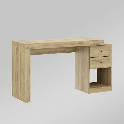 Expandable Modern Desk with Storage Mahogany - Techni Mobili