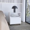 TIRAMISUBEST Nightstand with 1 Drawer, Caster Wheels, Buffet Cabinet for Mobile Bedroom Storage - 2 of 4