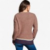 Amaryllis Women's Textured Knit Sweater Crewneck Long Sleeves Colorblock Cuffs Ribbed Hem Casual Pullover for Everyday Wear - 3 of 4
