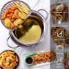 Angel Sar Stainless Steel Deep Fryer Pot with Thermometer & Oil Drain, 304 Japanese Frying Pan with Splash Cover for Induction Stovetop - 4 of 4