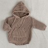 MyKids-USA  Baby Solid Color Knitted Hooded Triangle Onesies - 2 of 4