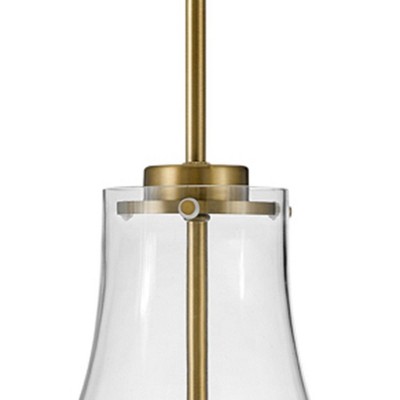 Lark Frankie Teardrop Clear Glass & Lacquered Brass Pendant Light