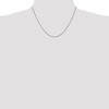 Black Bow Jewelry 0.8mm, 14k White Gold, Solid Spiga Chain Necklace - 2 of 4