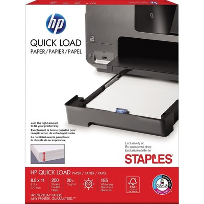 HP Inc Quick Load 8.5" x 11" Paper 20 lbs. 250 Sheets/Ream (28088)