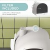 LunaLulinlk GrayCat Litter Box with Lid with Scoop and Filter - 4 of 4