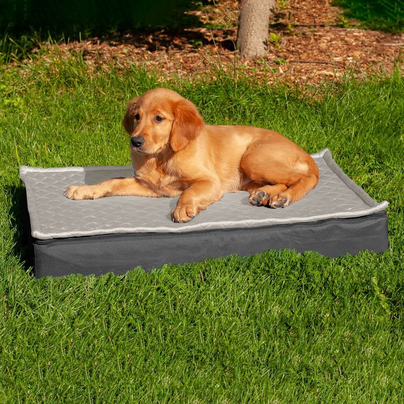 FurHaven Quilt Top Convertible Indoor-Outdoor DLX Cooling Gel Dog Bed Mat, 3 of 4