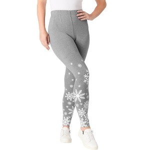 Roaman's Placement Print Legging - 1 of 4