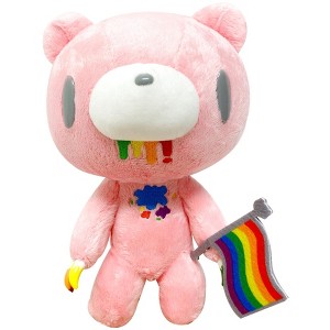Gloomy Bear - Rainbow Gloomy Bear & Rainbow Flag Plush 8"H - 1 of 3