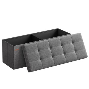 SONGMICS Storage Ottoman Bench Ottoman with Storage Footstool Hold up to 660 lb for Bedroom Living Room - 1 of 4