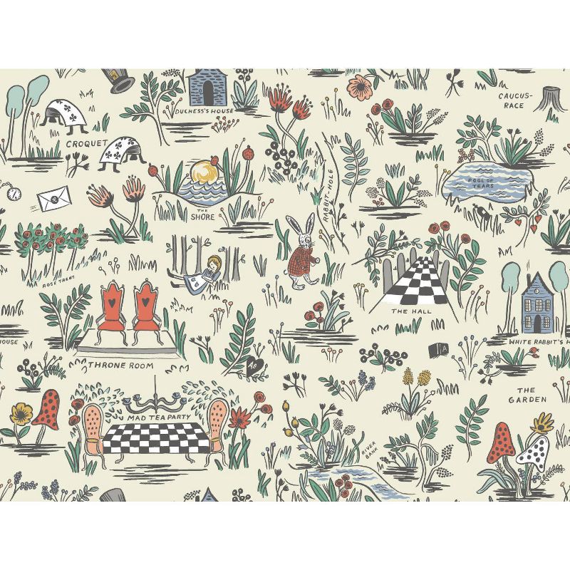 Rifle Paper Co. Wonderland Peel and Stick Wallpaper Pastel, 1 of 7
