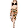 HAPPY BAY Women's Summer Bikini Wrap Bathing suit Halloween Costumes Skirt Beach Wraps Sarong Front Swimsuits for Women One Size Black, Skull - 3 of 4