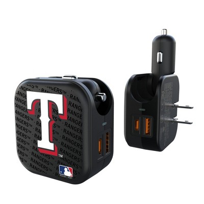 MLB American League Teams Text Backdrop 18-Watt 2 in 1 USB A/C Charger