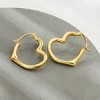 Ross-Simons 14kt Yellow Gold Heart Outline Hoop Earrings - 3 of 4