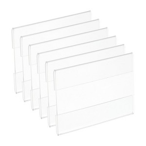 Unique Bargains Acrylic Wall Mount with Tape Adhesive Office Sign Holder Frame 6 Pcs - 1 of 4