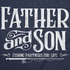 Youth Funny T Shirts Father And Son Fishing Partners For Life Sarcastic Fathers Day Graphic Tee For Kids - Crazy Dog Youth T Shirt Navy L - 2 of 4