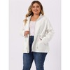 Agnes Orinda Women's Plus Size Winter Zipper Drawstring Waist Long Sleeve with Pockets Fashion Jackets - 2 of 4