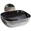 ALFI  Isabella Plus Collection Rectangular Above Mount Basin with an Embossed Exterior, Smooth Interior, and Center Drain - 2 of 3