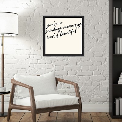 Beauty I Black and White Canvas Typography Wall Art