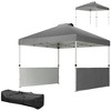 Outsunny 10' x 10' Pop Up Canopy Tent with 2 Half Sidewalls, UV50+ Height Adjustable Instant Sun Shelter with Wheeled Carry Bag - 4 of 4