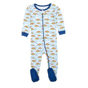 Leveret Kids Cotton Footed Pajamas - 1 of 3