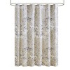 SEVOBAL Shower Curtain Printed Cotton with Watercolor Floral and Medallion Design for Trendy Bathroom Decor, Yellow, 72"*72"*0.13" - 3 of 4