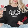 Simply Sage Market Women's Graphic Sweatshirt Love Vibes Varsity - 2 of 3