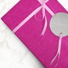 Jam Paper Fuchsia Glitter Gift Wrapping Paper Roll - 2 Packs Of 25